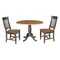 International Concepts Round 42 in W, 42 in L, 29.5 in H, Wood, Hickory/Washed Coal K45-42DPT-C65-2 - alternate 1